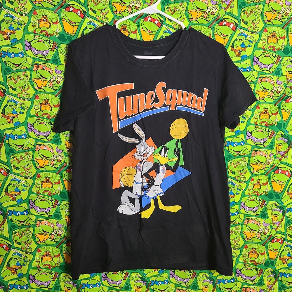 Bugs Daffy Tune Squad Space Jam M  T-SHIRT 100% Cotton Black